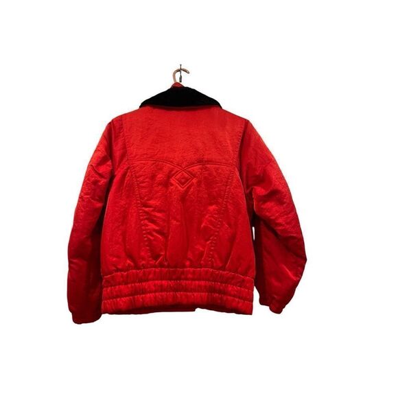 FERA Vintage Women’s Ski Jacket Cherry red faux fur Sz.6 - Picture 8 of 8